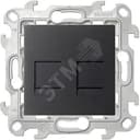 Розетка 2хRJ45 кат 5е UTP, графит Simon
