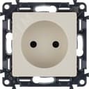Valena LIFE Розетка силовая 2К 16А 250В c лицевой панелью слоновая кость со шторками безвинтовые зажимы