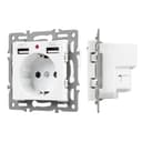 Механизм розетки с USB зарядкой SCTMUAAPLWH 250V 16A Arlight 043733
