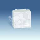 Адаптер на 2 RJ45(12) 75528-, 75540-, 75541-, 75544-39, широкий, шторки, S27, серый Simon