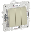 SKANDY Выключатель 3-клавишный 10А SK-V11B бежевый IEK