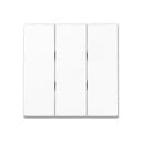 Клавиша 3-я для выключателей  без подсветки. Серия A500  Материал- термопласт  Цвет- белый