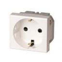 Розетка силовая 2Р+Е, со шторками, «Viva», 2 мод., цвет белый DKC 45005