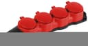 Колодка 4-м с заземл. 16A IP44 KX-4e-RED-IP44 каучук. красн. Эра Б0068456