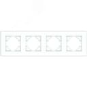 Рамка City 4-местная, белый GUSI Electric