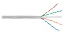 LAN U/UTP 4 пары, Кат.6, 250МГц, одножильный, BC, 23AWG (0,53мм), поливинилхлорид серый, 305м