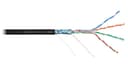 LAN F/UTP 4 пары, Кат.5e (Класс D), 100МГц, одножильный, BC, 24AWG (0,50мм), полиэтилен, внешний, черный, 305м