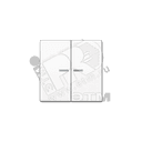 Клавиша 2-я для выключателей и кнопок  с окошком для подсветки. Серия AS500  Материал- дуропласт  Цвет- белый