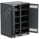 Шкаф LINEA B (пустой) 1700х1400х950мм двустворчатая металлическая дверь черный ITK