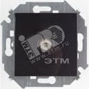 Розетка TV одиночная винтовой зажим черный глянец