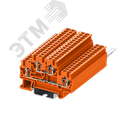 Клемма TC 2-уровневая пружинная, 2,5 мм. кв., оранжевая