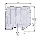 Клемма винтовая 95мм.кв. серая ZS95