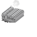 Клемма TC 1-2 пружинная, сечение 10 мм. кв., серая