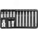 Набор вставок-бит 10 мм DR шестигранных с переходником, 15 предметов