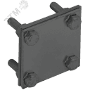 Зажим крестообразный с разделителем полоса-полоса 30мм оцинкованная сталь TD IEK