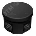 Коробка распределительная для о/п безгалогенная (HF) черная 70х50 (132шт/кор)