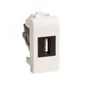 Розетка USB 2.0 Brava белая 1 модуль