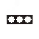 MIRA Рамка 3-ая горизонтальная чёрный бархат без вставки (10шт/120шт)