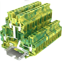 Клемма TU 2-уровневая земля, винтовая, сечение 4 мм. кв., желто-зеленая