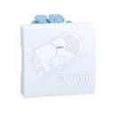 Кнопка клавишная с индикацией, 10А 250В, S27, белый