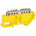 Шина NO-224-89 PE земля на DIN-изоляторе ШНИ-6х9-8-Д-желтый ЭРА