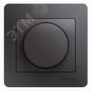Диммер поворотно нажимной, LED, RC, 630 Вт, графит