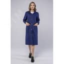 Халат женский рабочий (ткань Диагональ,195), темно-синий, 64-66 158-164