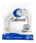 Патч-корд UTP, категория 5e, 3 м, неэкранированный, белый Cabeus PC-UTP-RJ45-Cat.5e-3m-WH