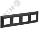 SKANDY Рамка 4-местная SK-F04Bl черный IEK