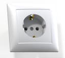 Розетка 1-м СП Селена РС16-370 16А IP20 с заземл. бел. Кунцево 8111