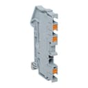 Клеммная колодка пружинная 2,5 Push-in 3 вывода серая EKF