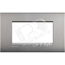 LivingLight Рамка AIR 4 поста Матовый никель Legrand Euro