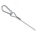 Трос оцинкованный с карабином и замком 1 м, толщина 2,0 мм, Сендзимир цинк OSTEC