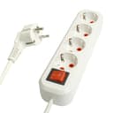 Удлинитель четырехместный сз с выключ STEKKER HM074105 3x1мм2 5м У16А003 серия Home белый 49360