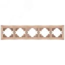 Рамка Bravo 5-местная, шампань