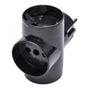 Разветвитель сетевой 3-местный б/з, черный,