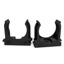 Крепеж-клипса для труб атмосферостойкая для прямого монтажа черная в п/э d32 мм (25шт/500шт уп/кор) Промрукав