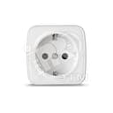 Розетка Электра с заземлением белая