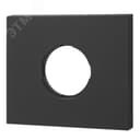 Рамка 1 пост, скрытый монтаж, Шедель Бриз, пластик, цвет Черный матовый