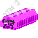 Клемма TB концевая 1-1 с бок. подключ. с защелк. ножками, розовая