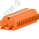 Клемма TB 1-1 с бок. подключ. с фиксирующим фланцем, оранжевая SUPU