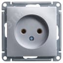 W59 Розетка без заземления без шторок, 16А, механизм, матовый хром