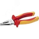 Плоскогубцы "ПРОФИЭЛЕКТРИК", диэлектрические комбинированные, двухкомп маслобензостойкая рукоятка, до ~1000В, 180мм, Профессионал