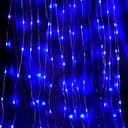Светодиодная гирлянда Feron CL28 занавес Водопад 33м 3м 230V синий статичная c питанием от сети прозрачный шнур 48606