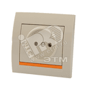 DERIY Розетка без заземления ПБТ кремовая