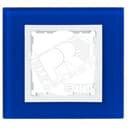 Рамка на 2 поста, S82N, синий - белый (стекло)