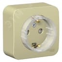 BLANCA О/У РОЗЕТКА с заземл. со шторк., (КОМПАКТ) ИЗОЛ.ПЛ 16А, 250В, БЕЖЕВЫЙ