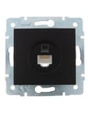 Розетка компьютерная 1-м СП Karina RJ45 механизм черн. бархат LEZARD 707-4288-139