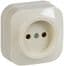 РС20-2-ХК Розет. 1-ая без з/к о/у 10А GLORY крем. IEK (ERH10-K33-10)