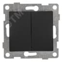 Выключатель двухклавишный Ugra, механизм, 10А, 250В, графит GUSI Electric